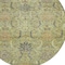 Homeroots 8' Artichoke Green Gray And Tan Round Damask Washable Indoor Outdoor Area Rug 603301 - alternate 9