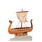 Homeroots 10" Natural Solid Wood Hand Painted Decorative Boat 401869 - alternate 9