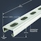 Newhouse Electric 13/16 in. Trade Size 2 ft. L 14-Gauge Metal Strut Channel Slotted Back, Electro-Galvanized U-Bracket SC14-2-EG - alternate 8
