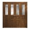Sartodoors Sliding Closet Double Bi-fold Doors 96 x 96 inches, Ego 5011 Cognac Oak Veneer, Sturdy Tracks Mold EGO5011DBF-DKO-96x96 (4* 24x96) - alternate 1