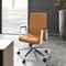 Leisuremod Aleen Office Chair in Upholstered Leather and Iron Frame with Swivel and Tilt, Acorn Brown AO19LBRL - alternate 9