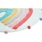 Homeroots 32" White Pink And Yellow Cotton Rainbows Round Youthful Bath Rug 634886 - alternate 6