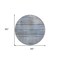 Homeroots 8' Denim Blue And Sky Blue Round Striped Washable Indoor Outdoor Area Rug 588048 - alternate 8