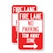 Signmission Fire Lane Tow-Away Zone with Right Arrow, 12'' X 18'' 2 Signs, Heavy Gauge Aluminum, 2PK A-1218-2PACK-23977 - alternate 1
