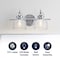 Jonathan Y Virginia 17.25" 2-Light Metal/Glass LED Vanity Light, Chrome JYL7408A - alternate 11