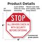 Signmission Stop All Drivers Check in With Secu, 6 Inch X 6 Inch, Plastic Sign OC-P-6-216 - alternate 7