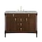 James Martin Vanities Kinnsden 48" Single Vanity, Sable Oak w/ 3 CM Victorian Silver Silestone Top D680-V48-SBK-3VSL - alternate 1