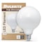 Bulbrite LED Filament, 8.5 Watt Dimmable G40 Light Bulb, Milky Glass Finish, E26 Base, 4000K, 800 Lumens, 2PK 862095 - alternate 12