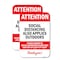 Signmission Attention Social Distancing Also Applies Outdoors, 12'' X 18'' 2 Signs, Heavy Gauge Aluminum, 2PK A-1218-2PACK-25453 - alternate 1