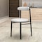 Leisuremod Lume Modern Dining Side Chair in Polyester with Black Steel Frame in Grey, 4PK LC20GR4 - alternate 10