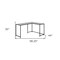 Homeroots 58" Gray and Black Faux Stone Wood And Metal Corner Computer Desk 489985 - alternate 10