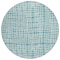 Homeroots 8' Teal Blue And Ivory Round Striped Washable Indoor Outdoor Area Rug 583464 - alternate 8