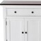 Homeroots Modern Farm Brown And White Two Door Buffet Server 388250 - alternate 8