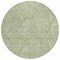 Homeroots 8' Green And Ivory Round Floral Washable Indoor Outdoor Area Rug 594619 - alternate 8