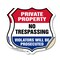 Signmission Private Property Shield Sign No Trespass, 18 inch X 18 inch, Vinyl Decal, 2PK SHI-D-2PACK-18-453 - alternate 1