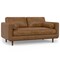 Homeroots 72" Brown Leather Sofa With Ottoman 641052 - alternate 8