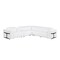Homeroots White Italian Leather Modular L Shaped Six Piece Corner Sectional With Console 534877 - alternate 1