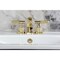 Kingston Brass Widespread Bathroom Faucet with Knurled Handle and Brass Pop-Up, Polished Brass KS4942KNL - alternate 6