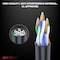 Maximm 100ft Cat6 Round LAN Patch Cable, Black CAT6-100FTBlack - alternate 7