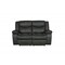 Homeroots 64in Gray Faux Leather Manual Reclining Love Seat 366300 - alternate 1