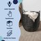 Happimess Laurel 19.49in Bohemian Hand-Woven Abaca Hamper Basket with Handles, Black BSK1003C - alternate 6