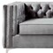 Homeroots 84" Gray Velvet Sofa With Silver Legs 543944 - alternate 9