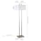 Homeroots 68" Nickel Traditional Shaped Floor Lamp With White Frosted Glass Rectangular Shade 523373 - alternate 8