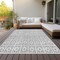Homeroots 3' X 5' Gray And Ivory Geometric Washable Indoor Outdoor Area Rug 613771 - alternate 8