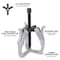 Performance Tool 7 in. 2/3-Jaw Gear Puller, Chrome Vanadium, Heat Treated W87127 - alternate 6