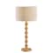Homeroots 28" Brown Solid Wood Candlestick Table Lamp With Off White Drum Shade 524632 - alternate 9