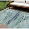 Homeroots 9' X 12' Sage Teal Blue And Navy Blue Abstract Washable Indoor Outdoor Area Rug 612483 - alternate 1