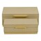Homeroots Set of Two Taupe And Gold Nesting Decorative Storage Boxes With Lids, 2PK 712918 - alternate 10