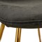 Leisuremod Markley Modern Leather Dining Chair with Gold Legs, Charcoal Black, 4PK MCG18BL4 - alternate 8