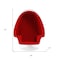 Homeroots 38" White And Red Fiberglass And Wool Swivel Egg Chair With Ottoman 522858 - alternate 8
