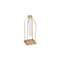 Homeroots 11" Gold Clear And Natural Metal Glass And Wood Test Tube Table Vase 488186 - alternate 6