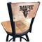 Holland Bar Stool Co 30" Blk Wrinkle Maine Swivel Bar Stool, Laser Engraved Back L03830BWMedMplAMaineUMedMpl - alternate 1