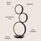 Jonathan Y Juno 17.25" 3-Light Modern Contemporary Iron Dimmable Integrated LED Table Lamp w/Touch Sensor, Black JYL7102A - alternate 12