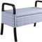 Homeroots 17in Black And Gray Upholstered 100% Polyester Trellis Entryway Bench With Flip Top 469440 - alternate 6