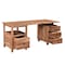 Homeroots 69" Brown Solid Wood Wall Mounted Writing Desk and Bookshelf Set With Four Drawers 634359 - alternate 10
