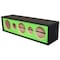 Deejay Led For 12-in Three Horn Two Tweeters Side Speaker Enclosure Green Vinyl cloth colored D12H3TW2VYGRSIDE - alternate 1