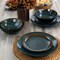 Gibson Elite Kyoto 16 Piece Stoneware Double Bowl Dinnerware Set in Teal 126967.16R - alternate 10
