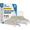 Lifemaster Velvet Skirt Hangers, Adjustable Clips, 360 Deg Swivel Hook, Non-Slip, Holds 10 lbs, Ivory, 10PK LMVSH10IV - alternate 1