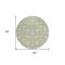 Homeroots 8' Artichoke Green And Beige Round Floral Washable Indoor Outdoor Area Rug 603439 - alternate 9