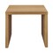 Homeroots 20" Oak Wood Square Sled End Table 654011 - alternate 1