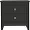 Homeroots 24" Black Wood Two Drawer Nightstand 478276 - alternate 6