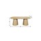 Homeroots 86" Natural Solid Wood Pedestal Base Oval Dining Table 720704 - alternate 6