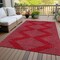 Homeroots 8' X 10' Red And Gray Geometric Washable Indoor Outdoor Area Rug 598785 - alternate 9