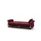 Homeroots 95" Burgundy Chenille Convertible Futon Sleeper Sofa And Toss Pillows With Storage 607082 - alternate 8