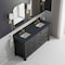 James Martin Vanities Brookfield 72" Double Vanity, Black Onyx, w/ 3 CM Charcoal Soapstone Silestone Top 547-V72-BKO-3CSP - alternate 9