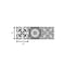 Homeroots 5" x 5" Shades of Grey Mosaic Peel and Stick Removable Tiles 400475 - alternate 3